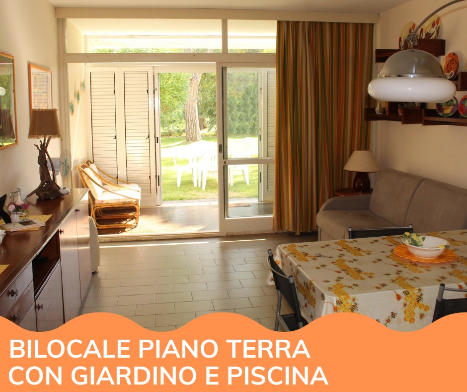 Marina di Bibbona Bilocale piano terra con giardino e piscina